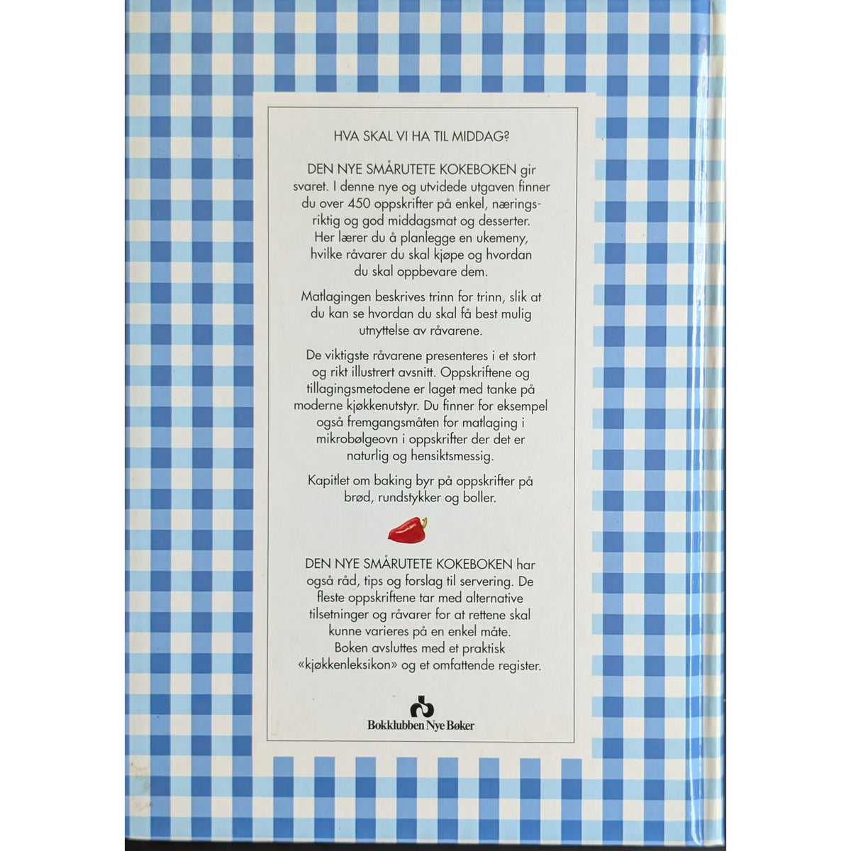 Den nye smårutete kokeboken. Brukt kokebok av Ingrid Espelid Hovig