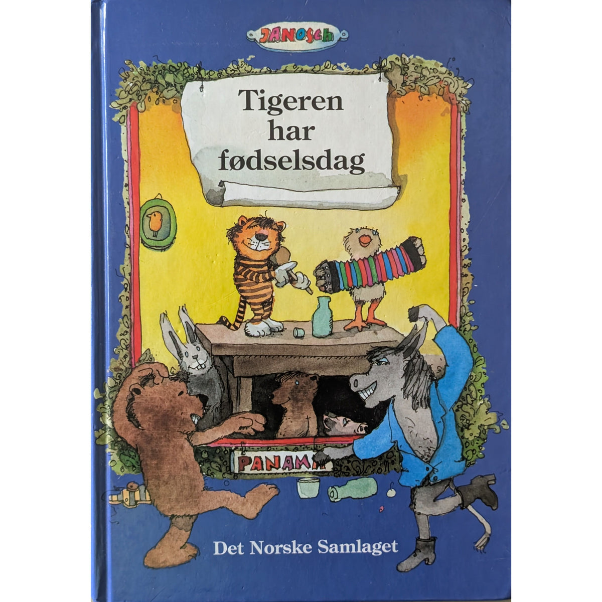 Tigeren har fødselsdag, brukte bøker av Janosch. Inventaret bruktbokhandel