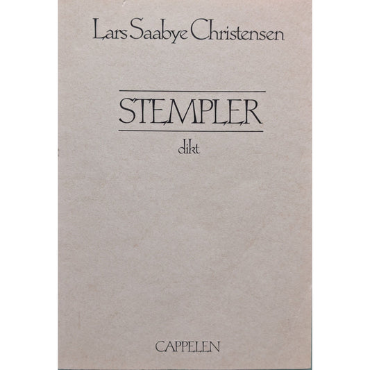 Stempler. Dikt. Brukte bøker av Lars Saabye Christensen. Bruktbokhandel