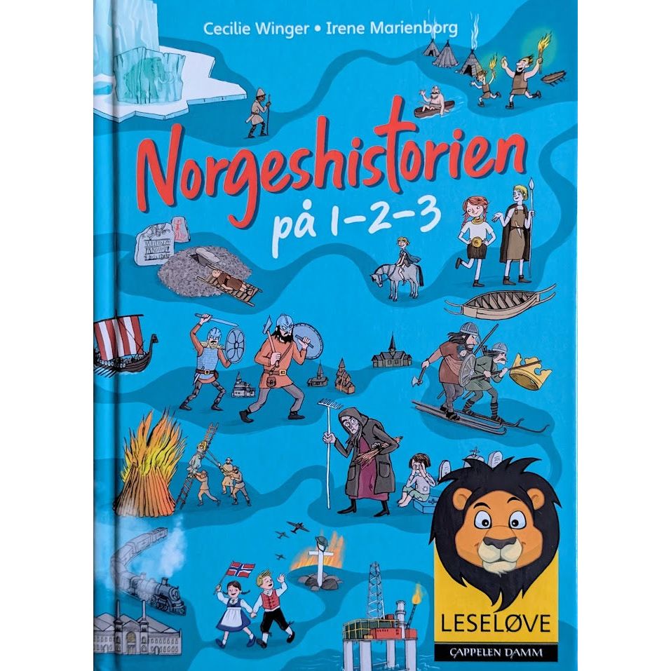 Norgeshistorien på 1-2-3, brukte bøker av Cecilie Winger. Leseløve