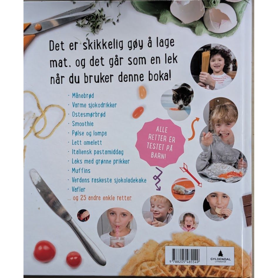 Kult med mat, brukte kokebøker for barn/unge. Inventaret bruktbokhandel
