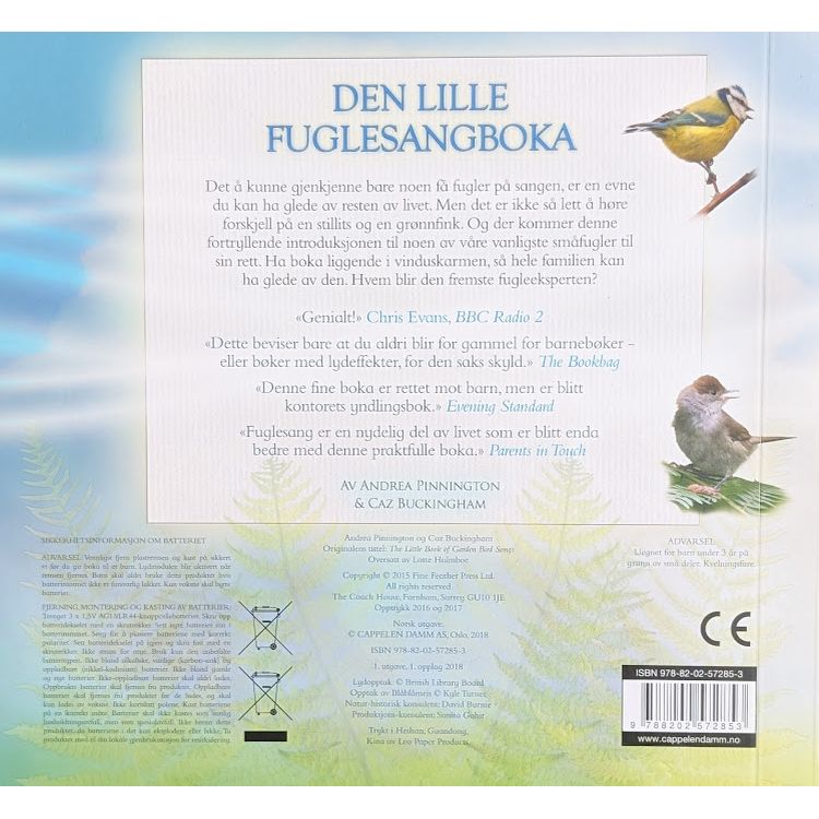 Den lille fuglesangboka - Brukt bok med fuglelyder. Bruktbokhandel
