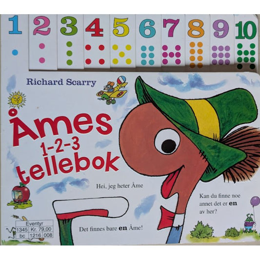 Åmes 1-2-3 tellebok, brukte bøker av Richard Scarry. Bruktbokhandel