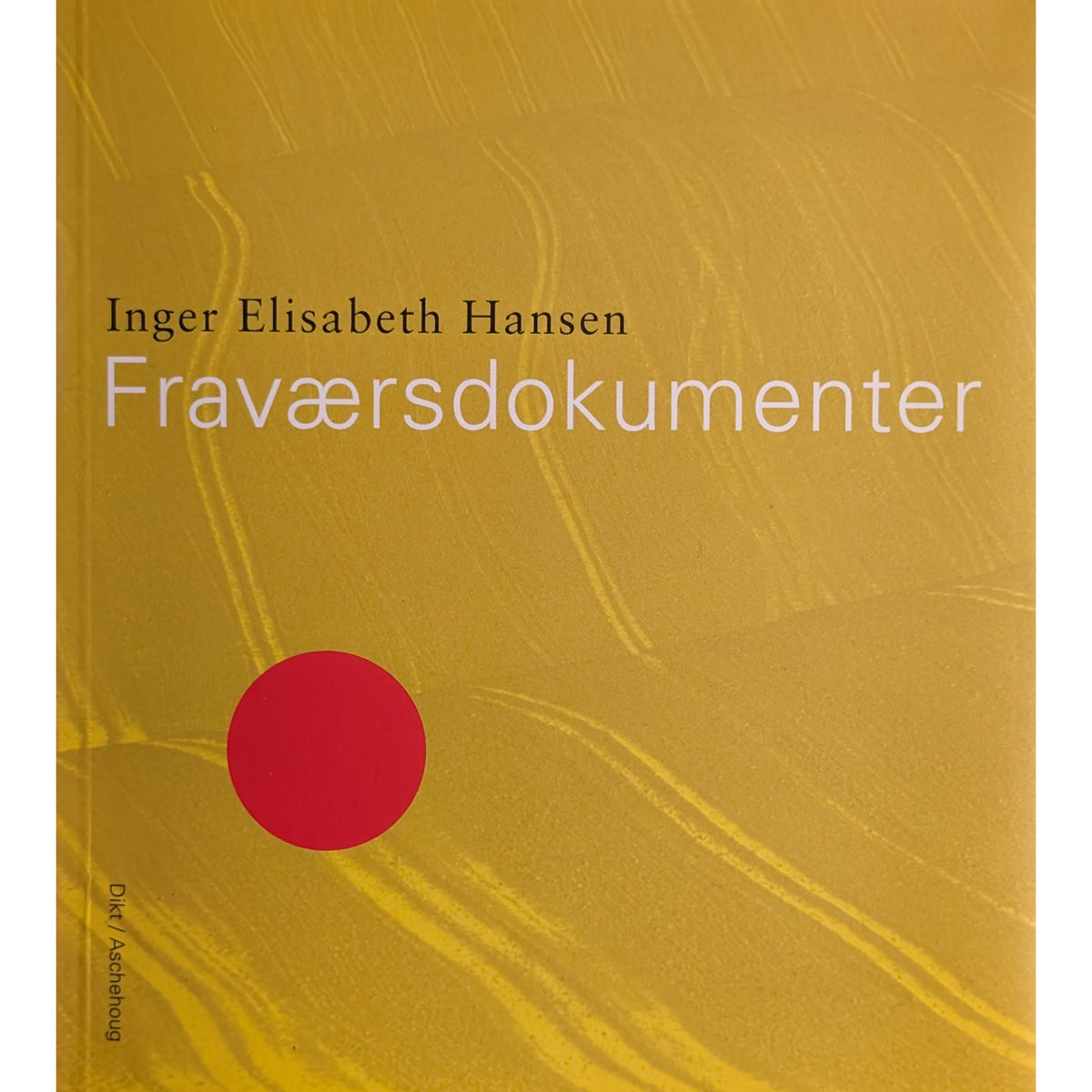 Fraværsdokumenter.  Dikt. Brukte bøker av Inger Elisabeth Hansen