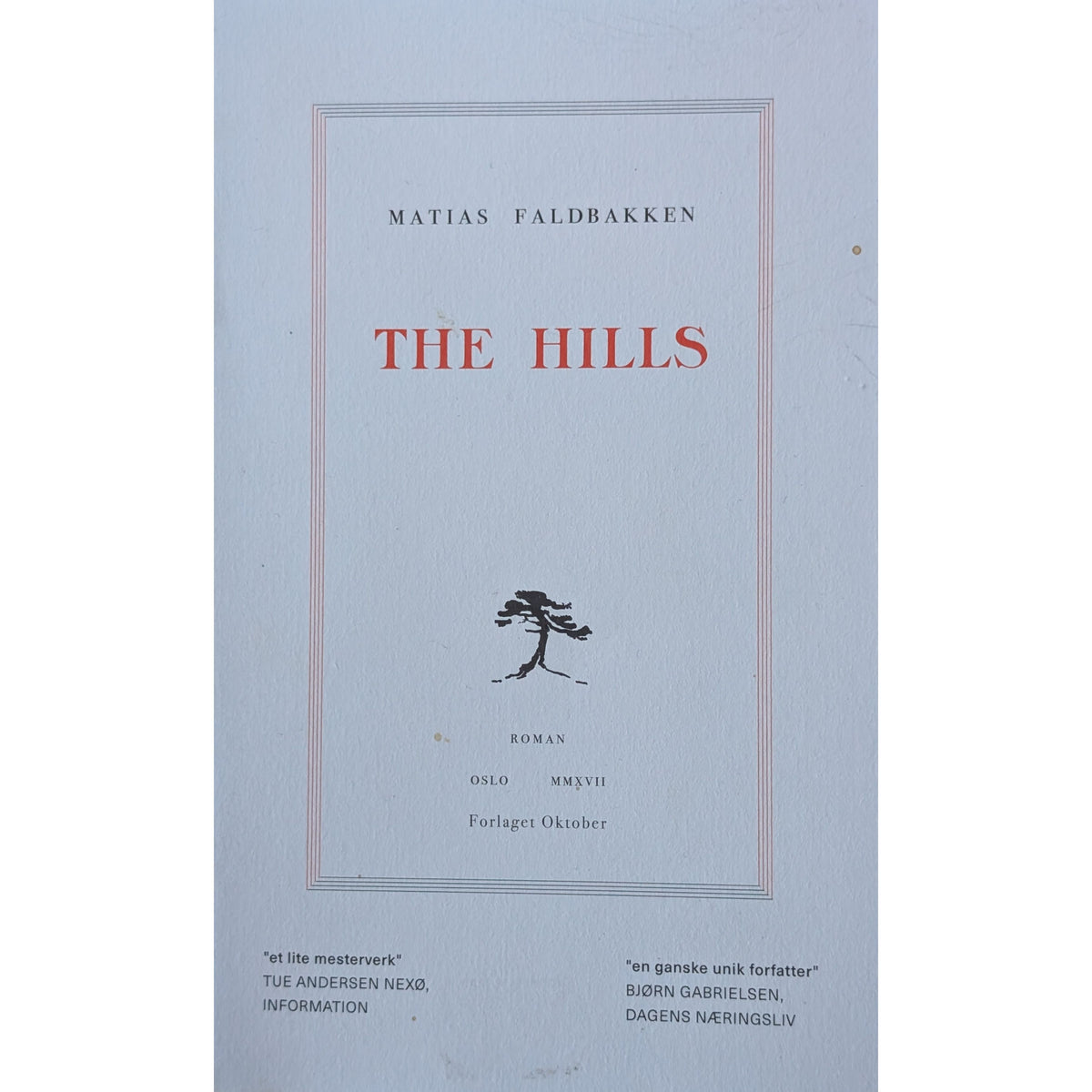 The Hills. Brukte bøker av Matias Faldbakken hos Inventaret
