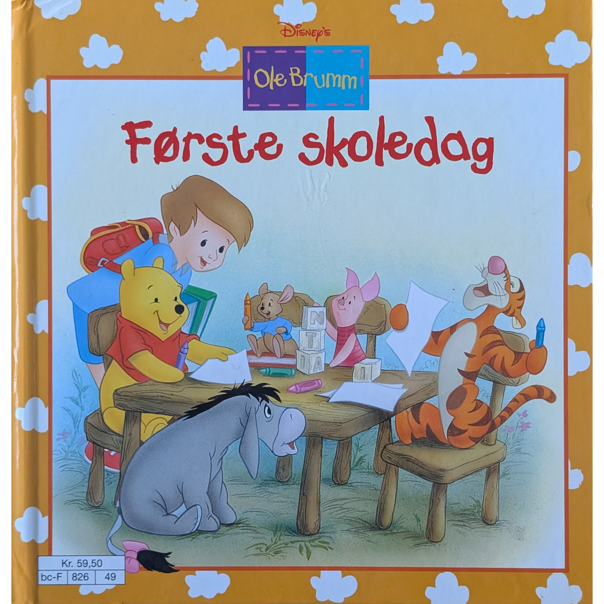 Ole Brumm - Første skoledag. Brukt bok fra Disney hos Inventaret