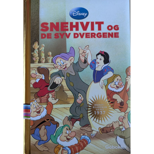 Snehvit og de syv dvergene. Brukte bøker fra Disney. Goboken