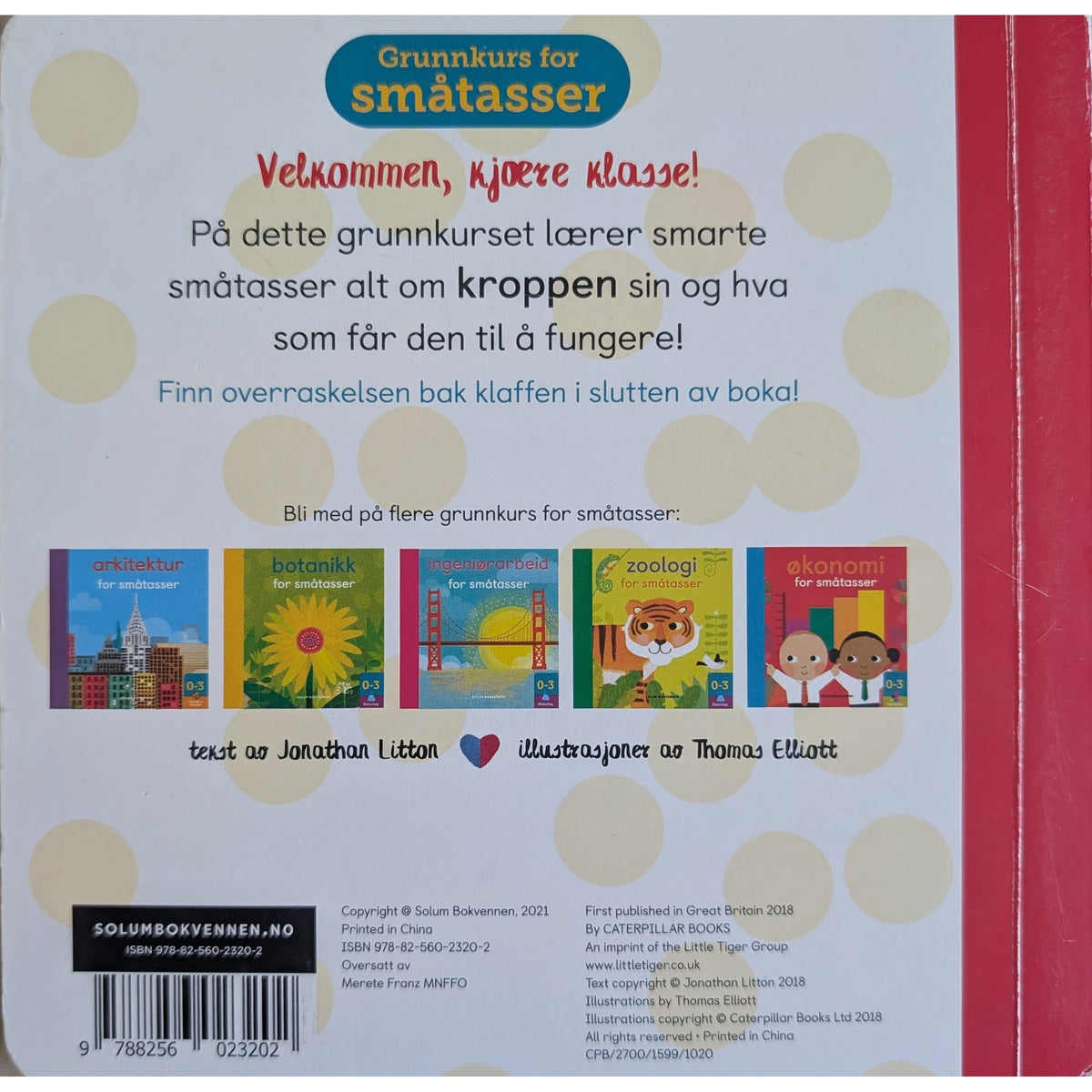 Anatomi for småtasser, brukte bøker i Grunnkurs for småtasserserien