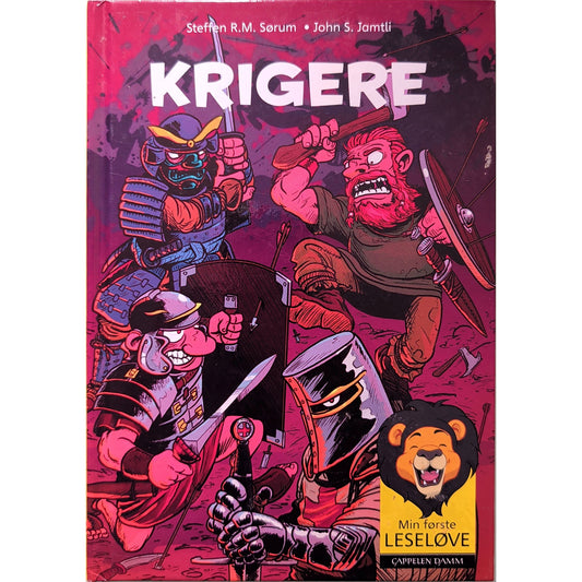 Krigere, brukte leseløvebøker av Steffen R.M. Sørum. 