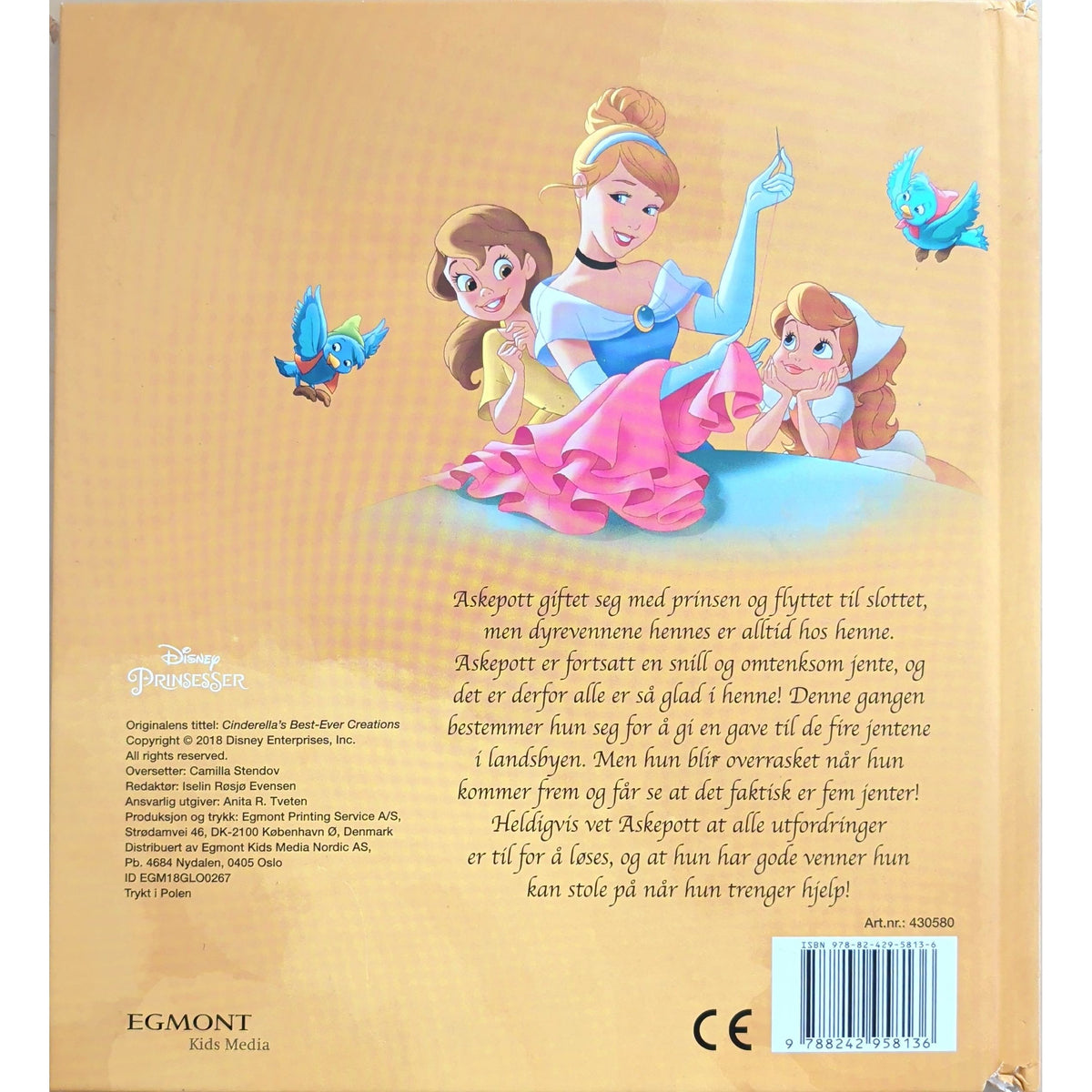 Askepotts fineste kjoler.  Disney Prinsesser-serien. Brukte bøker