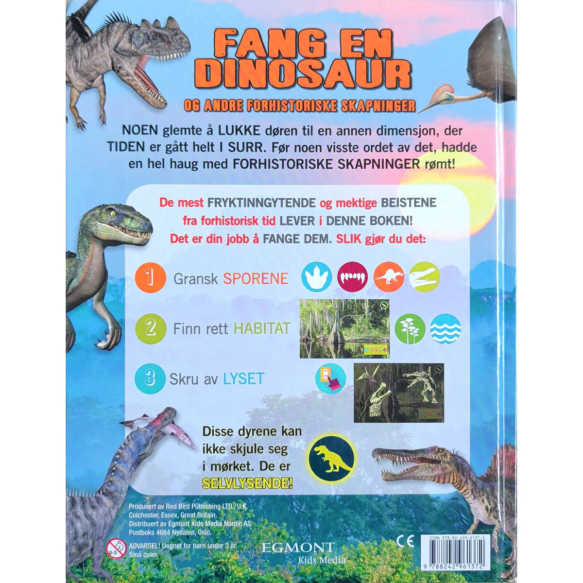 Fang en dinosaur og andre forhistoriske skapninger. Brukt bok om dinosaurer
