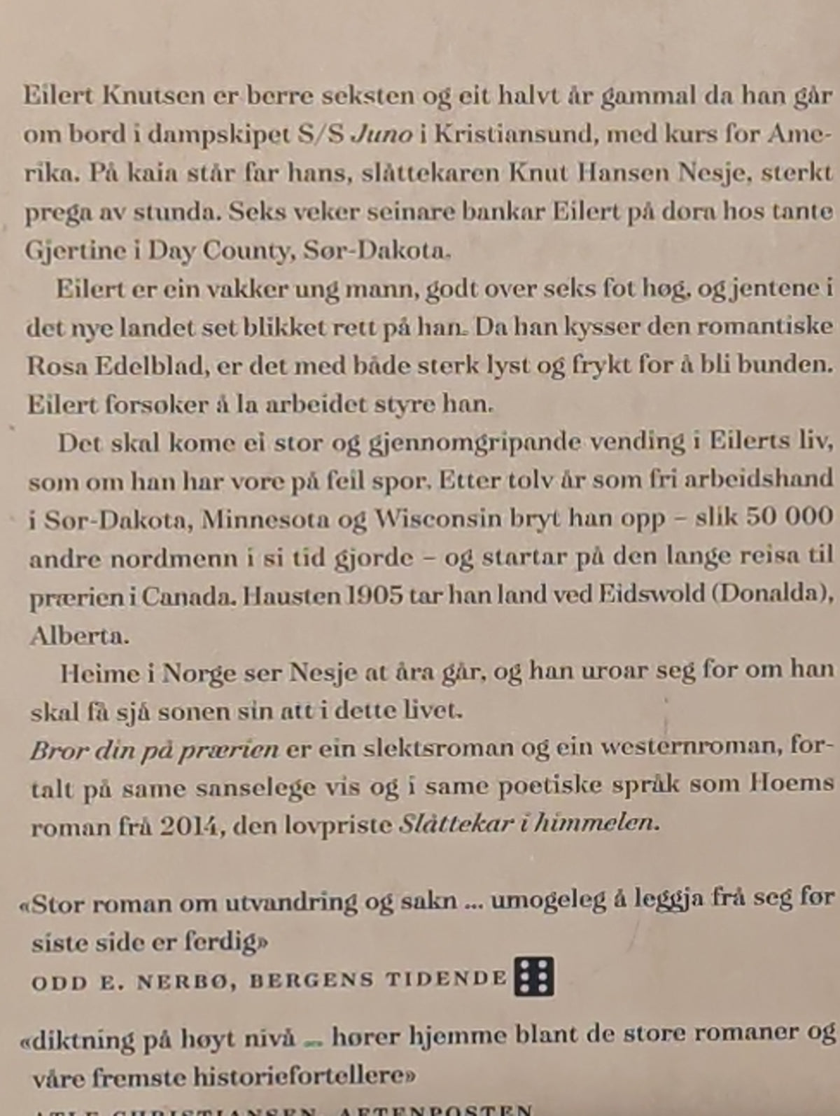 Hoem, Edvard: Familien fra Rekneslia 2 - Bror din på prærien