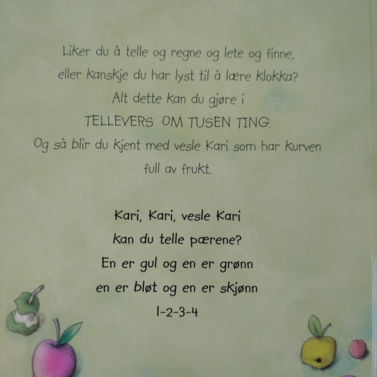 Gjerdrum, Anne-Lise: Tellevers om tusen ting
