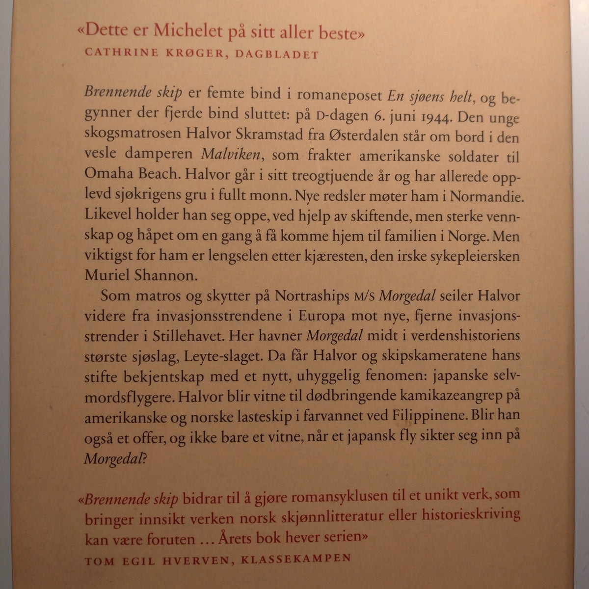 Michelet, Jon: Brennende skip (En sjøens helt 5)