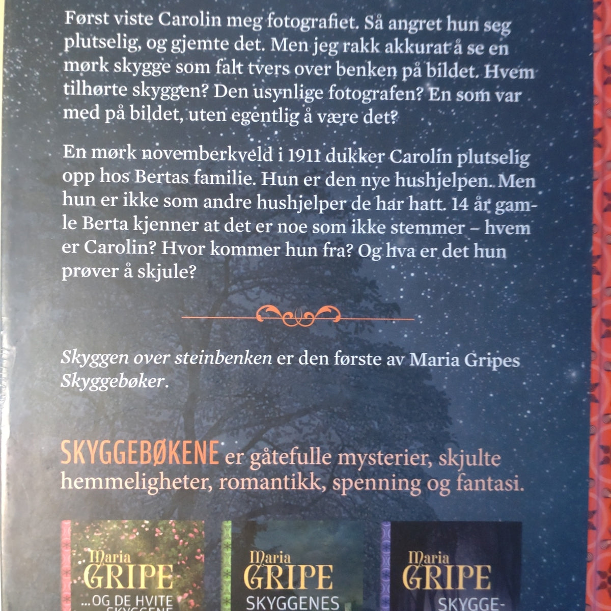 Gripe, Maria: Skyggen over steinbenken