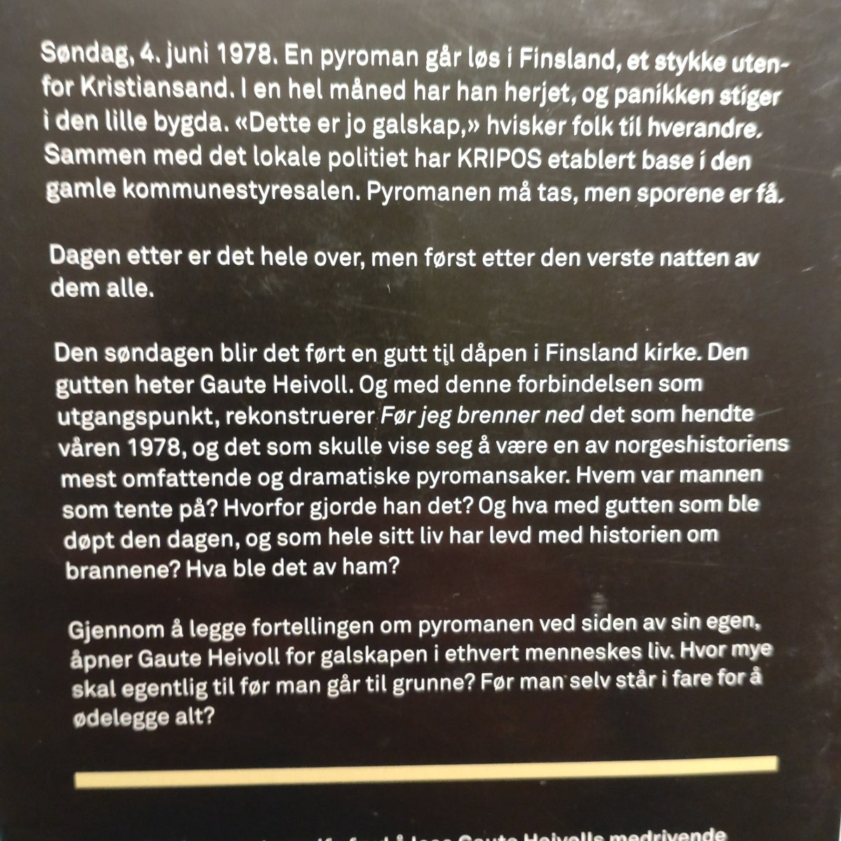 Før jeg brenner ned. Brukte bøker av Gaute Heivoll hos Inventaret