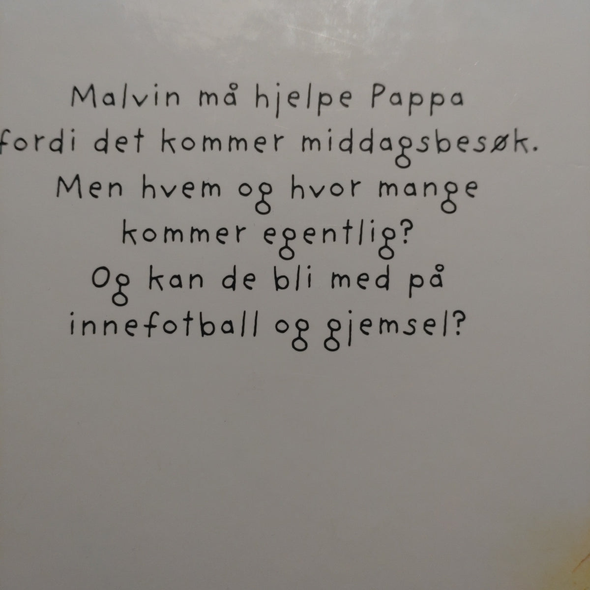Grossmann, Kari: Malvin får middagsbesøk