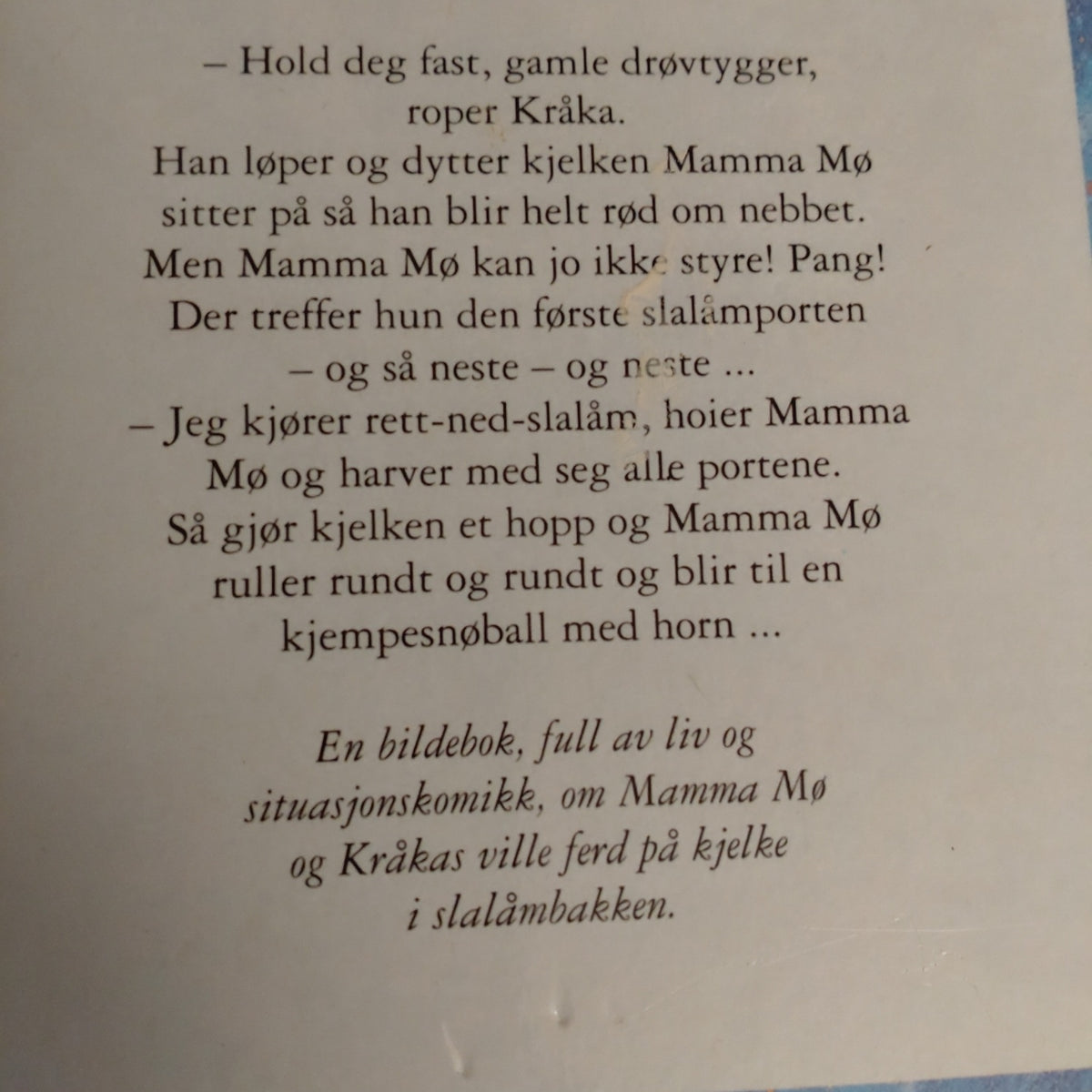 Wieslander, Jujja: Mamma Mø aker kjelke
