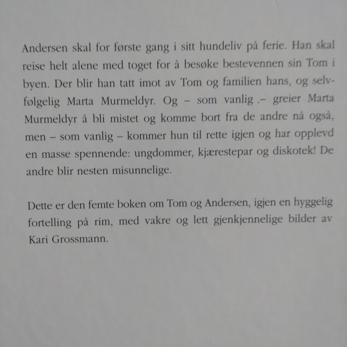 Skjelbred, Margaret: Tom og Andersen i byen