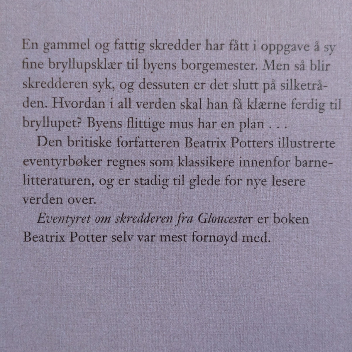 Potter, Beatrix: Skredderen fra Glouchester