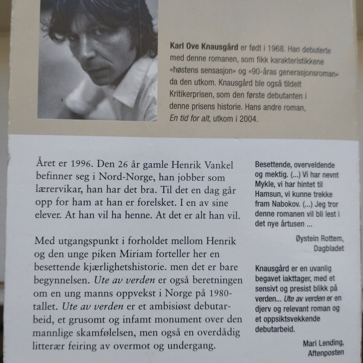 Knausgård, Karl-Ove: Ute av verden