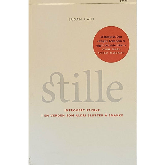Stille. Brukte bøker av Susan Cain. Introvert styrke i en verden som aldri slutter å snakke