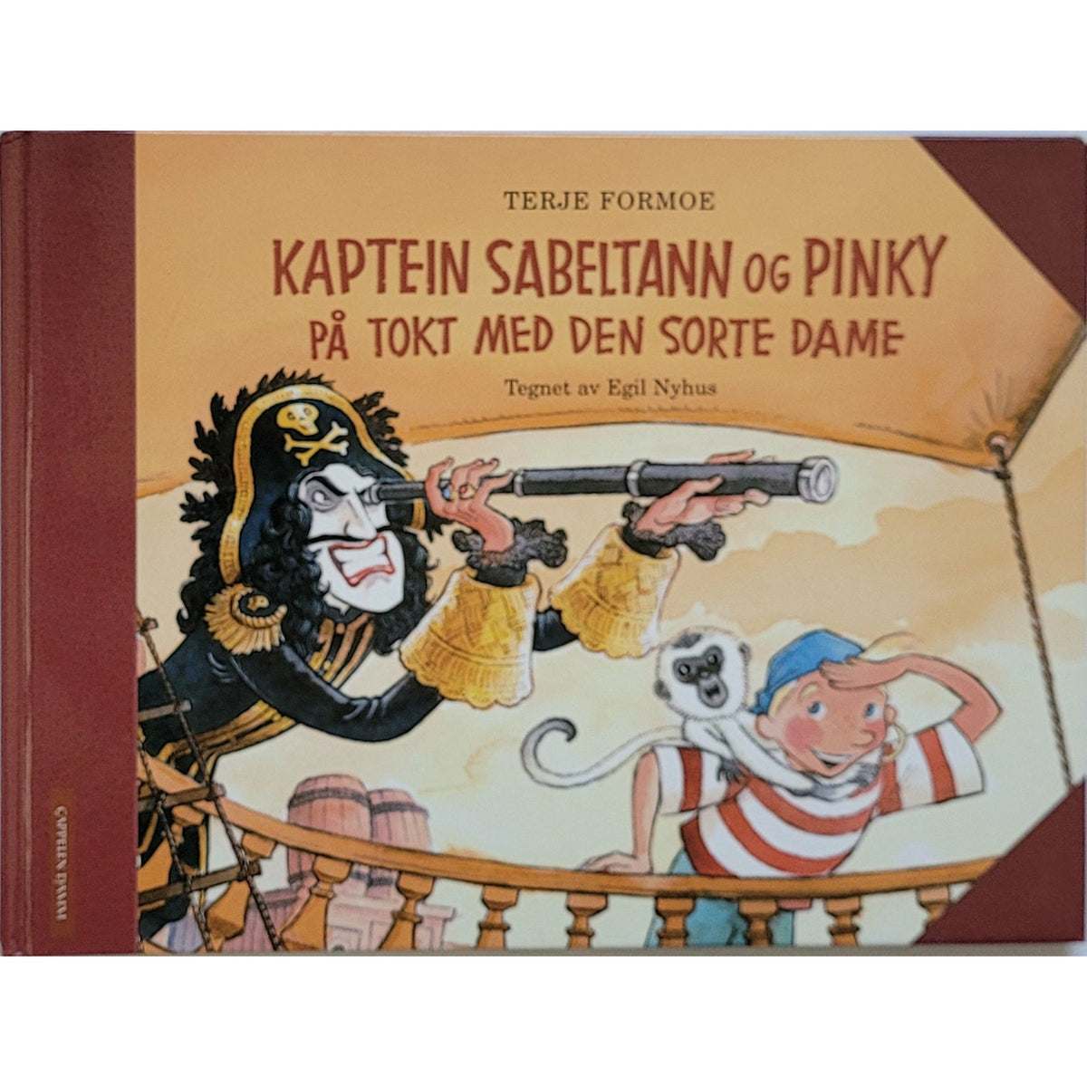 Kaptein Sabeltann og Pinky på tokt med den sorte dame, brukte bøker av Terje Formoe og Egil Nyhus