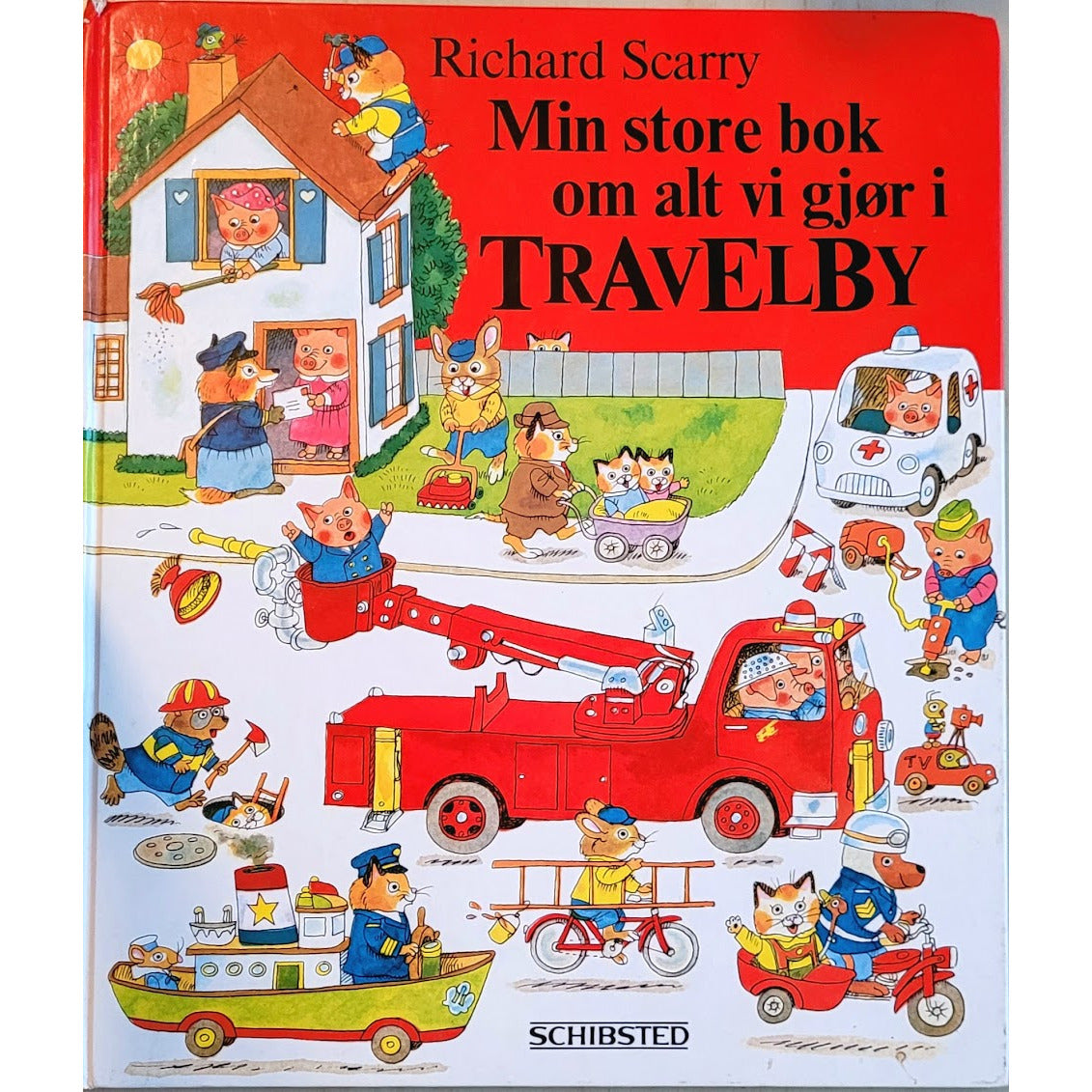 Min store bok om alt vi gjør i Travelby - Brukte bøker av Richard Scarry