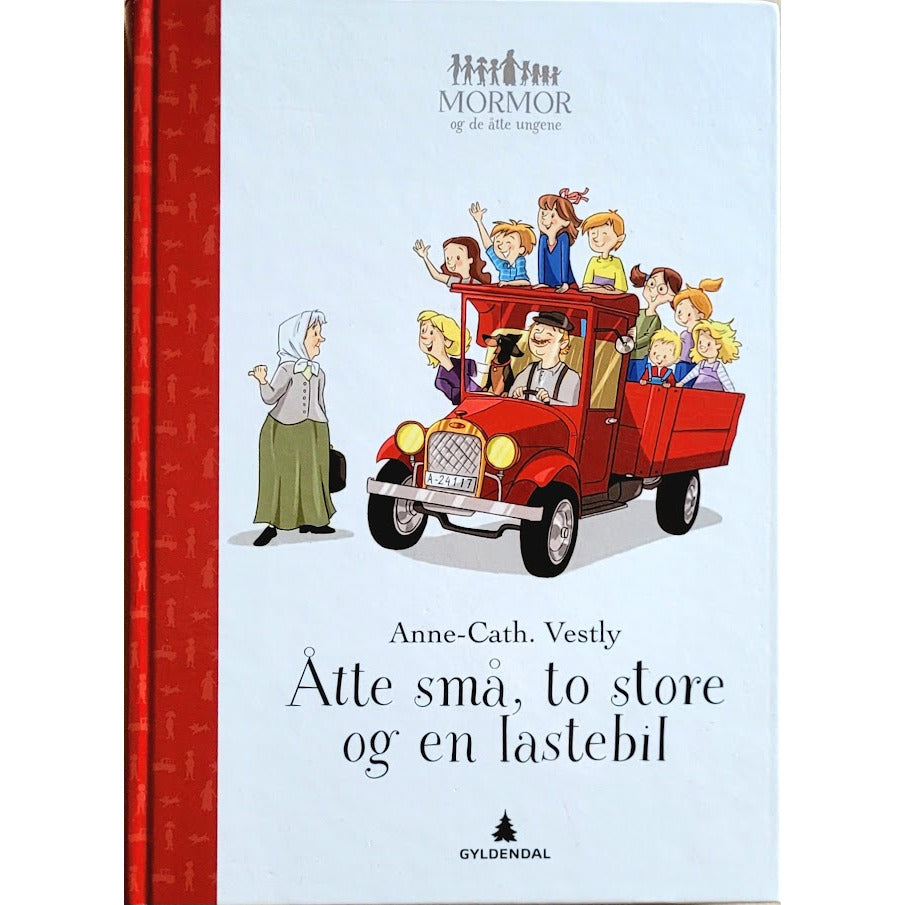 Åtte små, to store og en lastebil, brukte bøker basert på Anne-Cath. Vestly