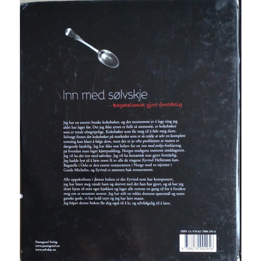 Inn med sølvskje av  Anne Kat Hærland og Eyvind Hellstrøm. Brukt bok