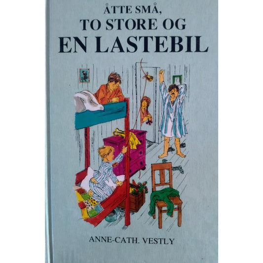 Åtte små, to store og en lastebil, brukte bøker basert på Anne-Cath. Vestly