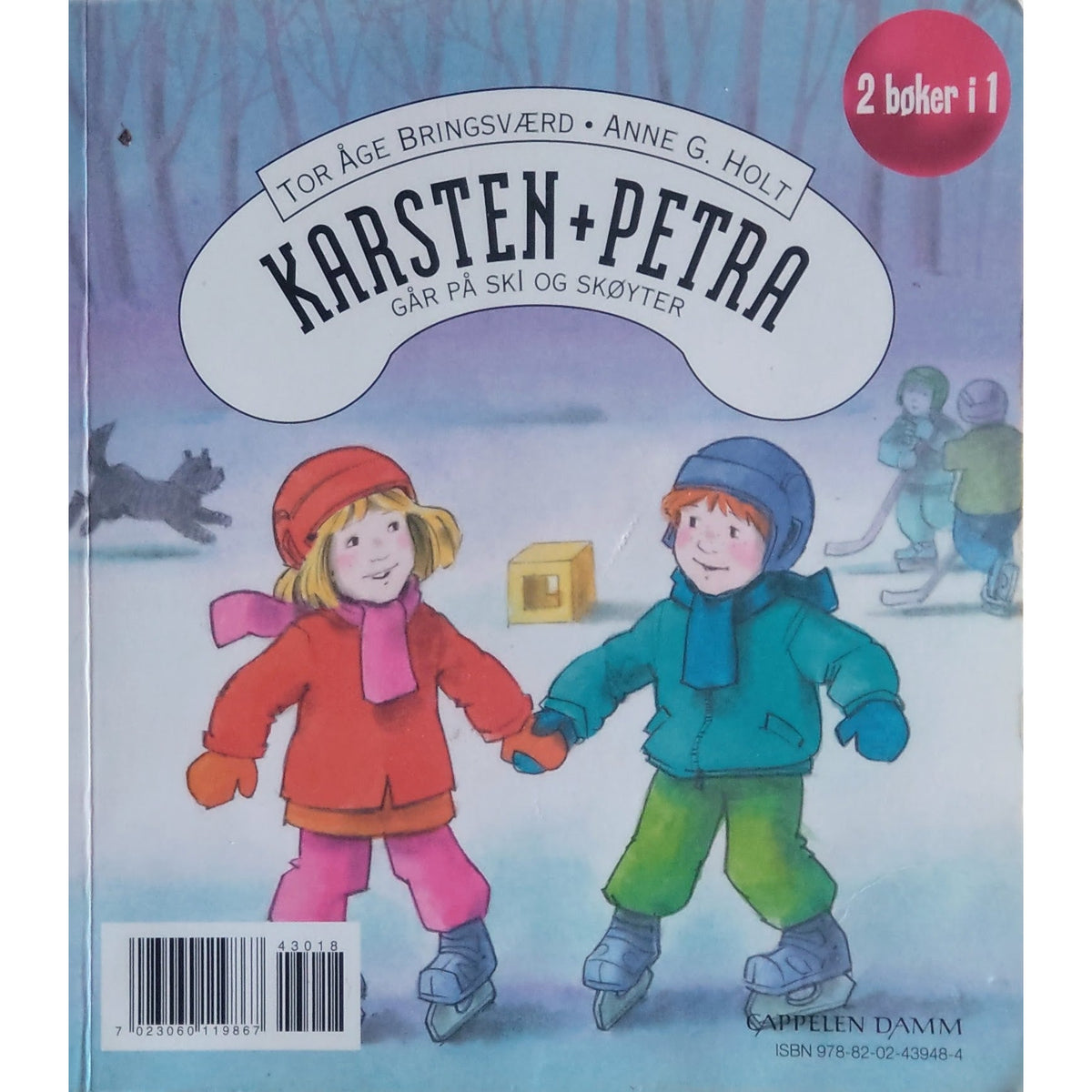 Karsten og Petra går på ski og skøyter. Brukte bøker av Tor Åge Bringsværd 