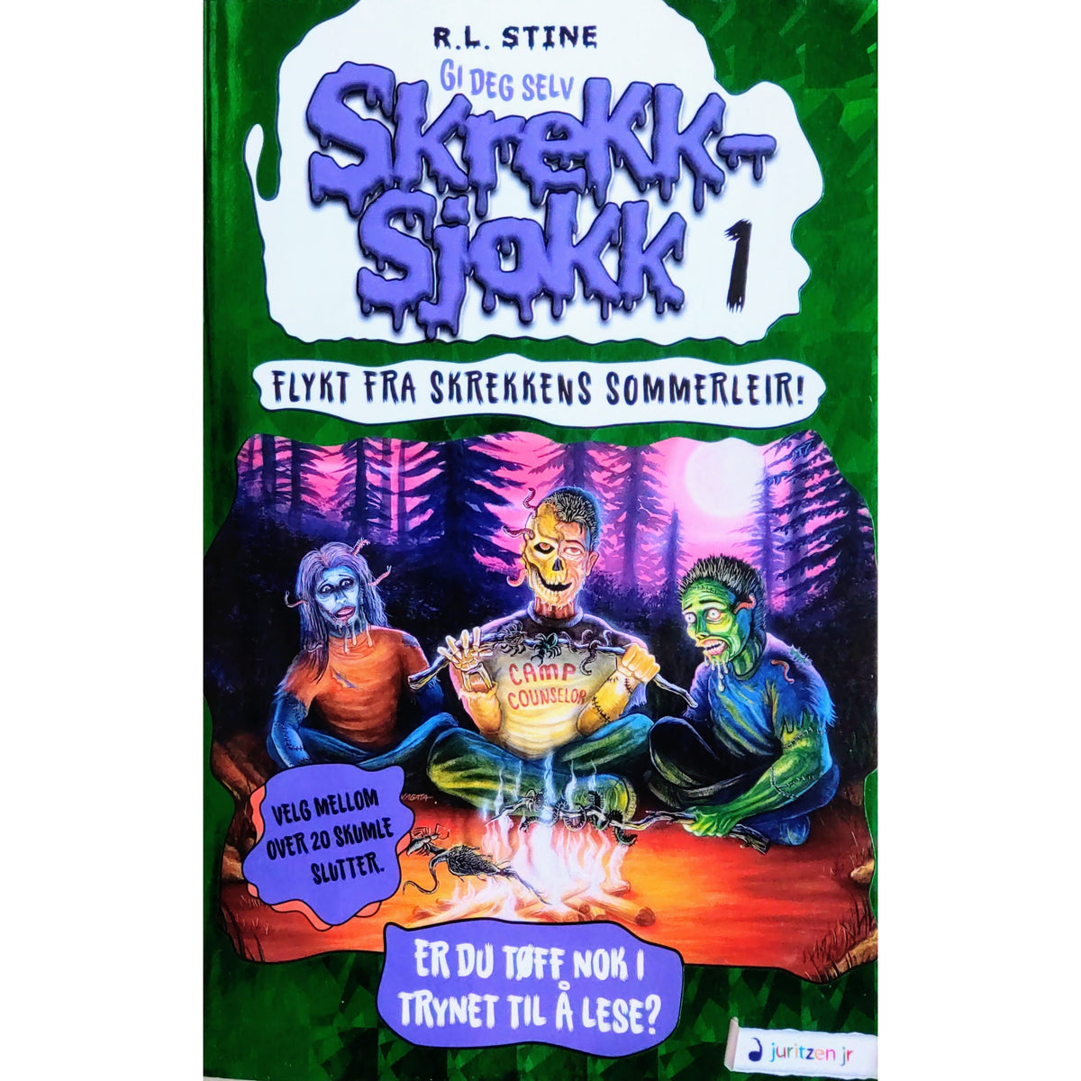 Grøsserne Skrekksjokk 1- Flykt fra skrekkens sommerleir - Brukte bøker av R.L. Stine