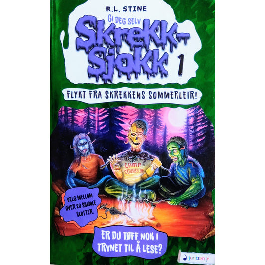 Grøsserne Skrekksjokk 1- Flykt fra skrekkens sommerleir - Brukte bøker av R.L. Stine